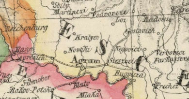 Kraljev Vrh na karti iz 1827. godine